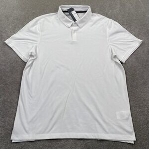 VRST Club Short Sleeve Polo Shirt Pure White XL Moisture Wicking Anti Odor